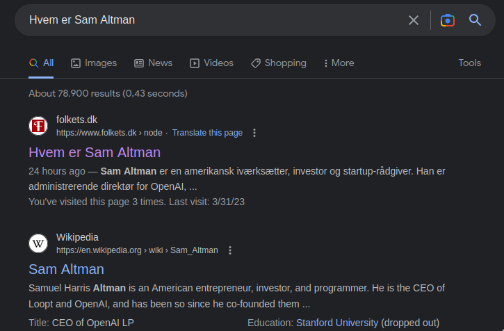 En tekst om Sam Altman